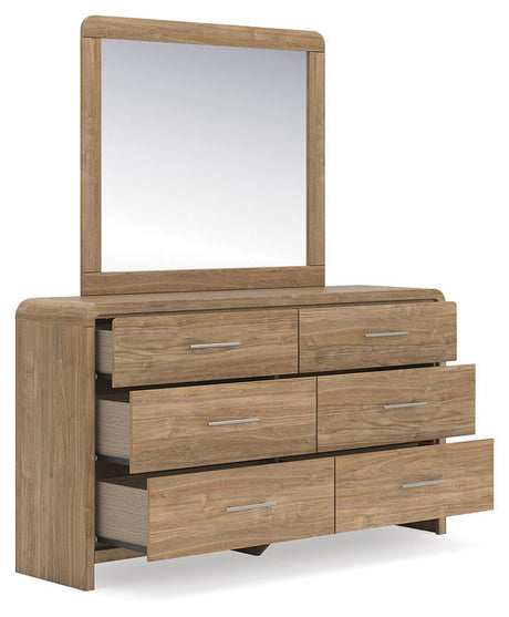 Gramburg Warm Natural Brown Panel Bedroom Set by Ashley at Eve Furniture