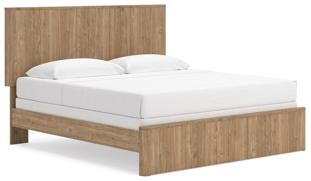 Gramburg Warm Natural Brown Panel Bedroom Set by Ashley at Eve Furniture