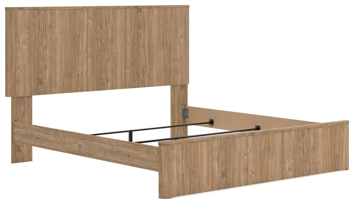 Gramburg Warm Natural Brown Panel Bedroom Set by Ashley at Eve Furniture