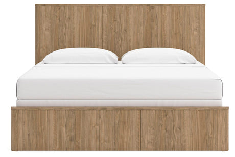 Gramburg Warm Natural Brown Panel Bedroom Set by Ashley at Eve Furniture