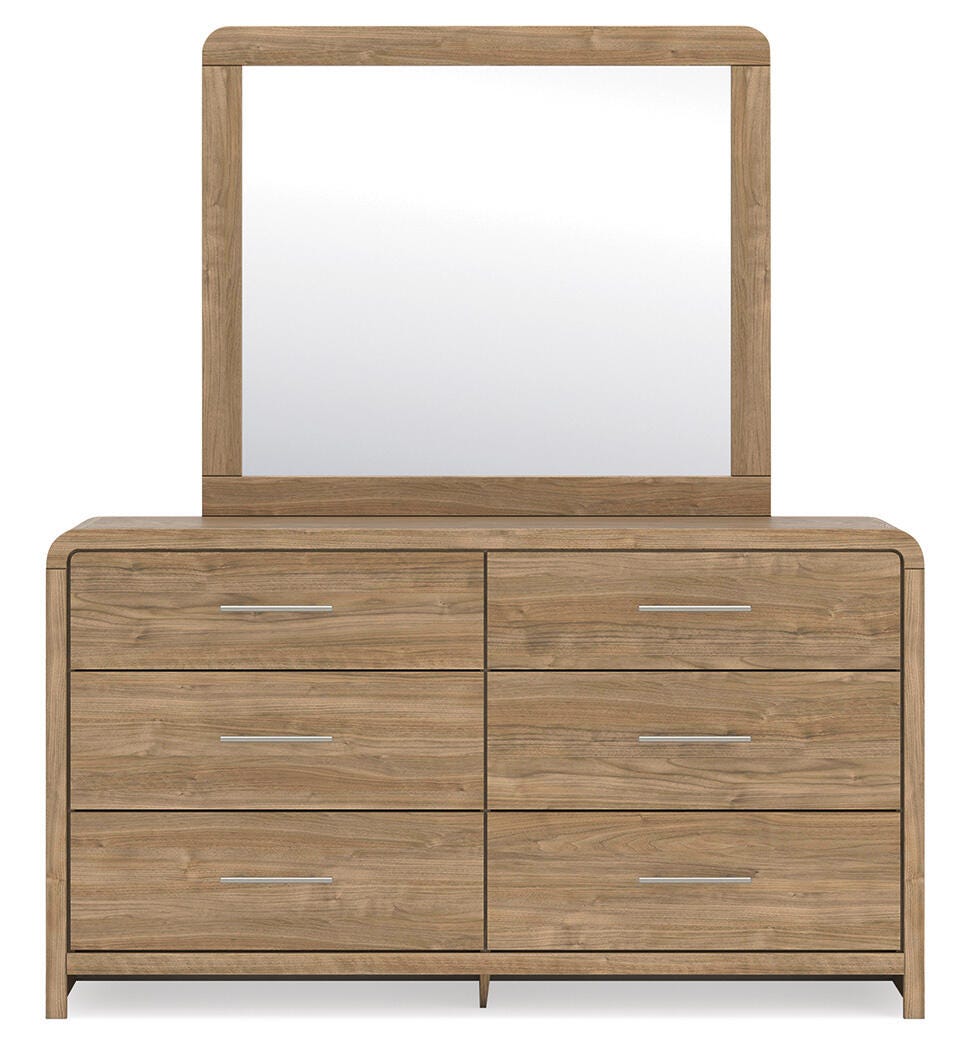 Gramburg Warm Natural Brown Panel Platform Bedroom Set by Ashley at Eve Furniture