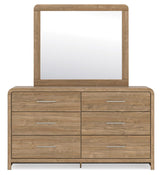 Gramburg Warm Natural Brown Panel Platform Bedroom Set by Ashley at Eve Furniture