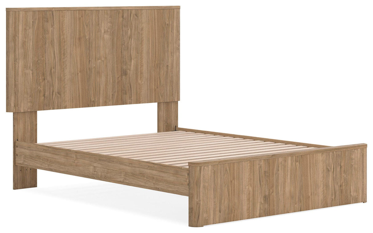 Gramburg Warm Natural Brown Panel Platform Bedroom Set by Ashley at Eve Furniture