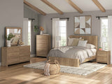 Gramburg Warm Natural Brown Queen Panel Bed by Ashley at Eve Furniture