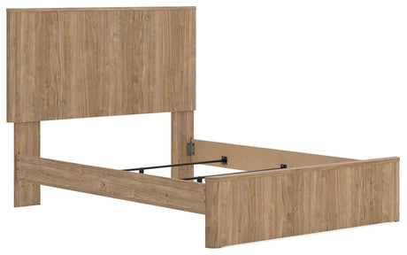 Gramburg Warm Natural Brown Queen Panel Bed by Ashley at Eve Furniture