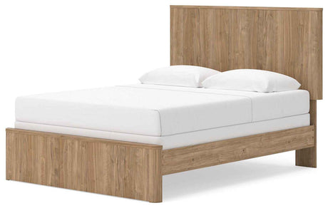 Gramburg Warm Natural Brown Queen Panel Bed by Ashley at Eve Furniture