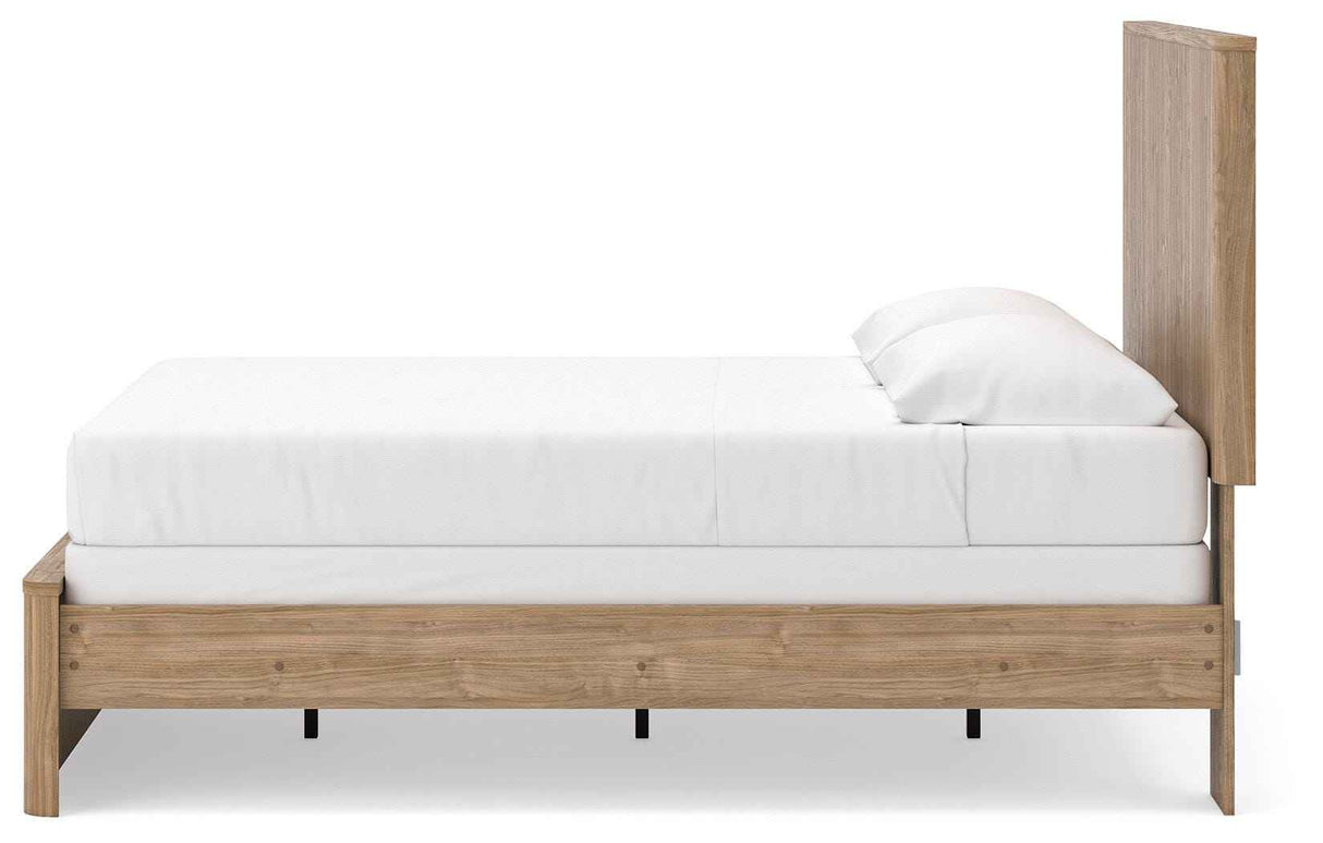 Gramburg Warm Natural Brown Queen Panel Bed by Ashley at Eve Furniture