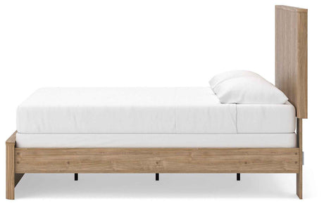 Gramburg Warm Natural Brown Queen Panel Bed by Ashley at Eve Furniture