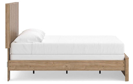Gramburg Warm Natural Brown Queen Panel Bed by Ashley at Eve Furniture