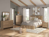 Gramburg Warm Natural Brown Queen Panel Platform Bed by Ashley at Eve Furniture