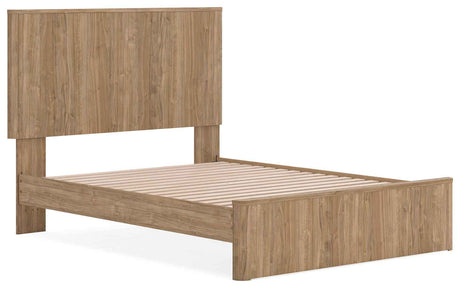 Gramburg Warm Natural Brown Queen Panel Platform Bed by Ashley at Eve Furniture