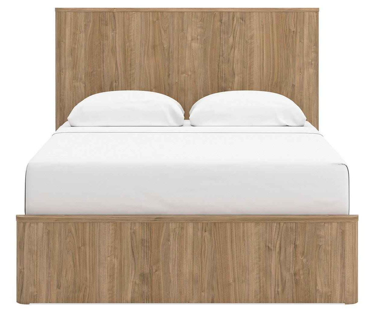 Gramburg Warm Natural Brown Queen Panel Platform Bed by Ashley at Eve Furniture