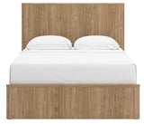 Gramburg Warm Natural Brown Queen Panel Platform Bed by Ashley at Eve Furniture