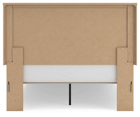 Gramburg Warm Natural Brown Queen Panel Platform Bed by Ashley at Eve Furniture