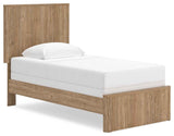 Gramburg Warm Natural Brown Twin Panel Bed by Ashley at Eve Furniture