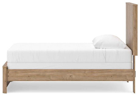 Gramburg Warm Natural Brown Twin Panel Bed by Ashley at Eve Furniture