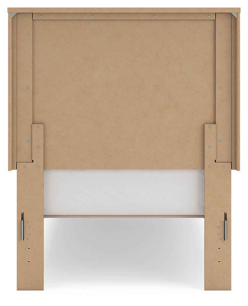 Gramburg Warm Natural Brown Twin Panel Platform Bed by Ashley at Eve Furniture