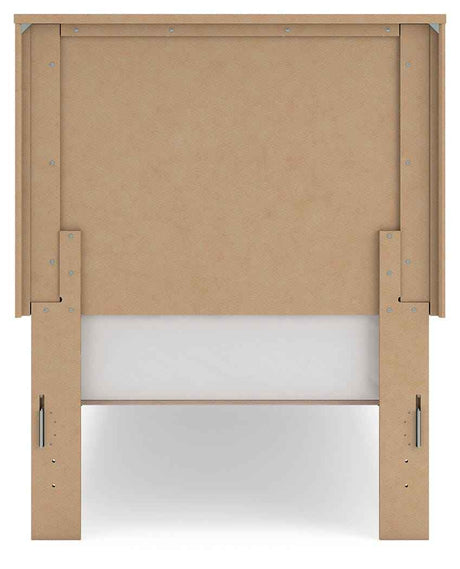 Gramburg Warm Natural Brown Twin Panel Platform Bed by Ashley at Eve Furniture