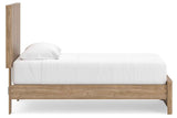 Gramburg Warm Natural Brown Twin Panel Platform Bed by Ashley at Eve Furniture