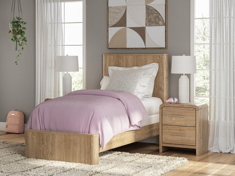 Gramburg Warm Natural Brown Youth Panel Bedroom Set by Ashley at Eve Furniture