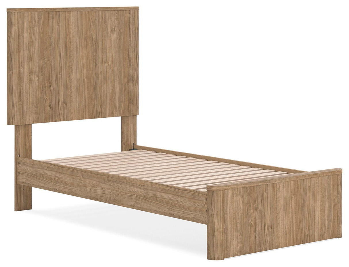 Gramburg Warm Natural Brown Youth Panel Platform Bedroom Set by Ashley at Eve Furniture