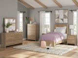 Gramburg Warm Natural Brown Youth Panel Platform Bedroom Set by Ashley at Eve Furniture