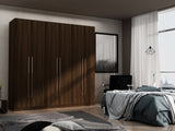 Gramercy Wardrobe Armoire Closet in Brown by Manhattan Comfort at Eve Furniture