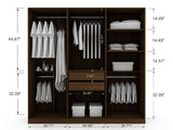 Gramercy Wardrobe Armoire Closet in Brown by Manhattan Comfort at Eve Furniture