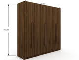 Gramercy Wardrobe Armoire Closet in Brown by Manhattan Comfort at Eve Furniture