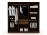 Gramercy Wardrobe Armoire Closet in Brown by Manhattan Comfort at Eve Furniture