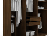 Gramercy Wardrobe Armoire Closet in Brown by Manhattan Comfort at Eve Furniture