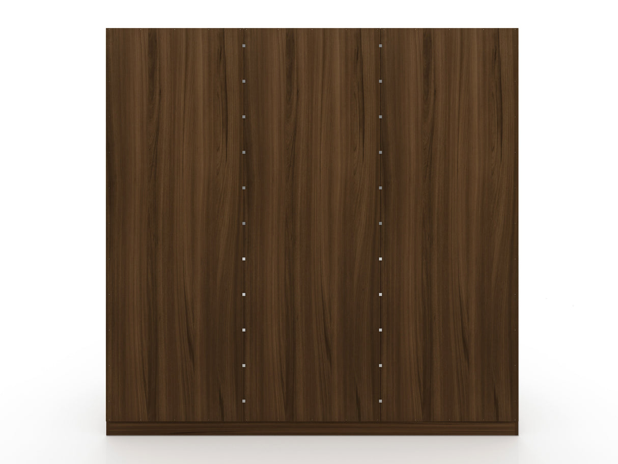 Gramercy Wardrobe Armoire Closet in Brown by Manhattan Comfort at Eve Furniture