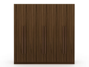 Gramercy Wardrobe Armoire Closet in Brown by Manhattan Comfort at Eve Furniture