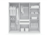 Gramercy Wardrobe Armoire Closet in White by Manhattan Comfort at Eve Furniture