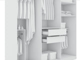 Gramercy Wardrobe Armoire Closet in White by Manhattan Comfort at Eve Furniture
