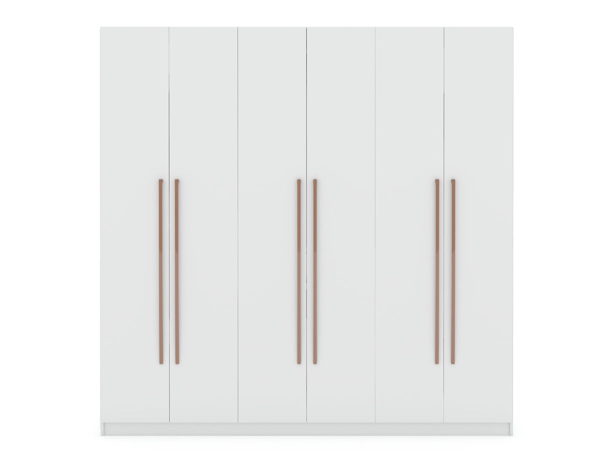 Gramercy Wardrobe Armoire Closet in White by Manhattan Comfort at Eve Furniture