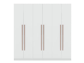 Gramercy Wardrobe Armoire Closet in White by Manhattan Comfort at Eve Furniture