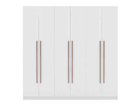 Gramercy Wardrobe Armoire Closet in White by Manhattan Comfort at Eve Furniture