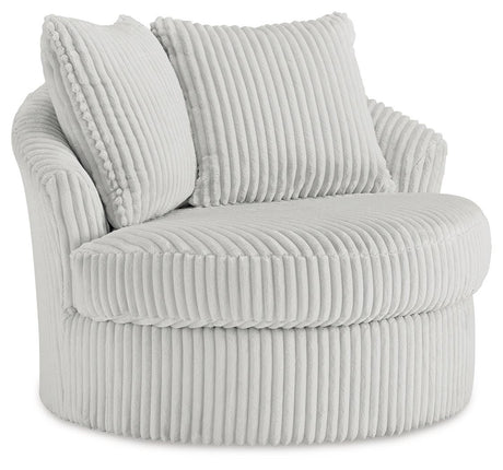 Gramwell Alloy Oversized Swivel Accent Chair by Ashley at Eve Furniture
