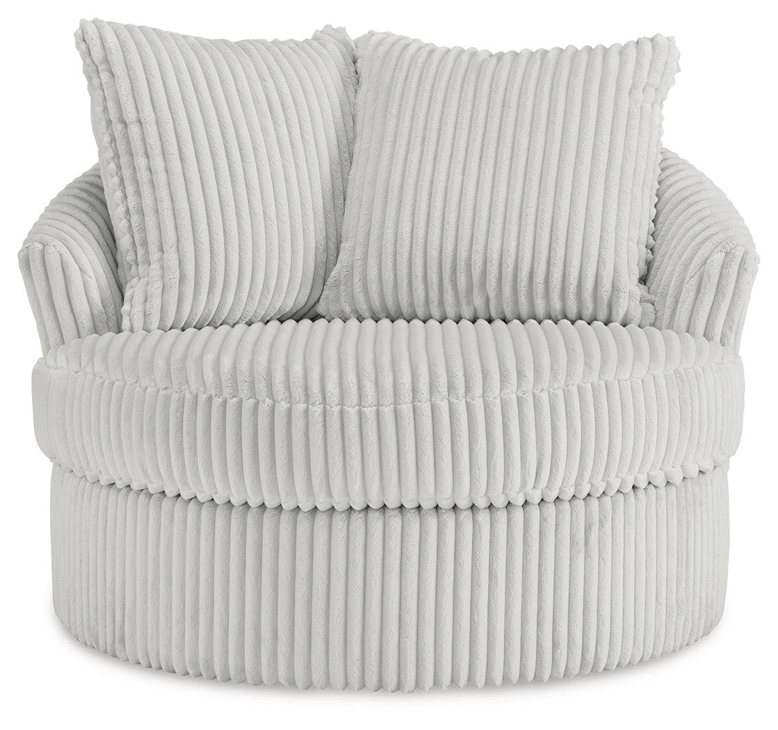 Gramwell Alloy Oversized Swivel Accent Chair by Ashley at Eve Furniture