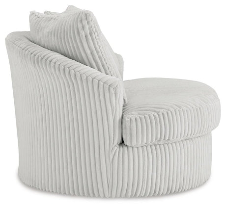 Gramwell Alloy Oversized Swivel Accent Chair by Ashley at Eve Furniture