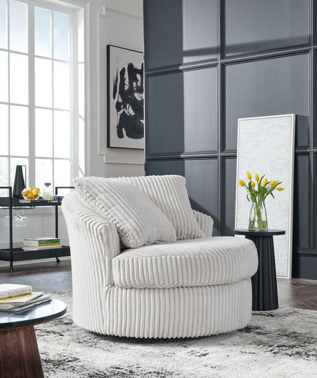 Gramwell Alloy Oversized Swivel Accent Chair by Ashley at Eve Furniture