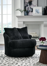 Gramwell Onyx Oversized Swivel Accent Chair