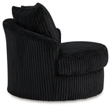 Gramwell Onyx Oversized Swivel Accent Chair by Ashley at Eve Furniture