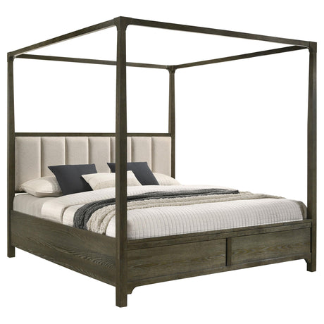 Gran Park California King Four Poster Canopy Bed Dark Cocoa by Coaster at Eve Furniture