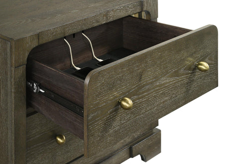 Gran Park Dark Cocoa 2-drawer Nightstand Bedside Table by Coaster at Eve Furniture