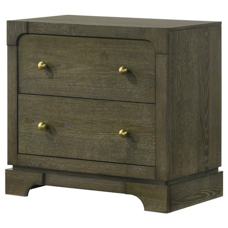 Gran Park Dark Cocoa 2-drawer Nightstand Bedside Table by Coaster at Eve Furniture