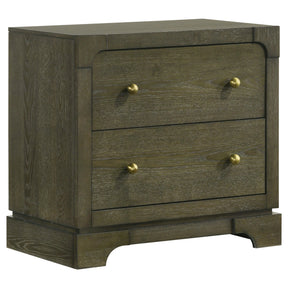 Gran Park Dark Cocoa 2-drawer Nightstand Bedside Table by Coaster at Eve Furniture