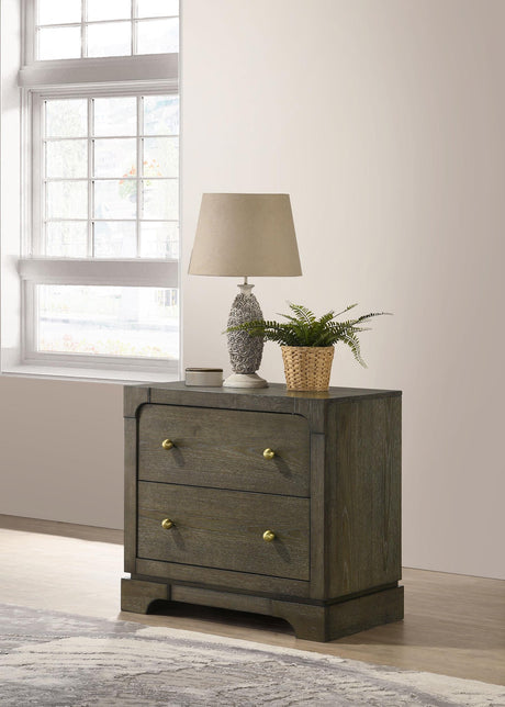 Gran Park Dark Cocoa 2-drawer Nightstand Bedside Table by Coaster at Eve Furniture