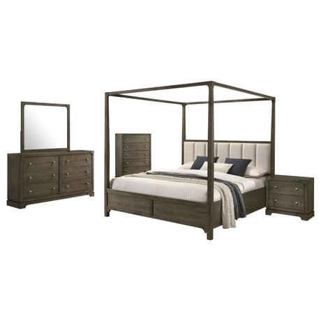Gran Park Dark Cocoa 5-Piece Queen Bedroom Set by Coaster at Eve Furniture